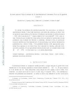 Anomalous Flux Ratios in Gravitational Lenses: For or Against CDM?