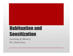 Habituation and Sensitization