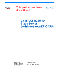 Cisco UCS B260 M4 E7 v2 Blade Server Spec Sheet