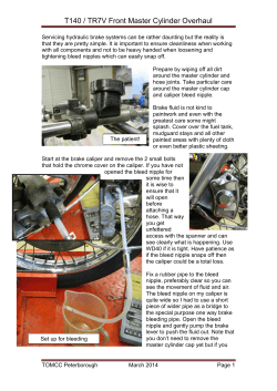 T140 TR7V front master cylinder overhaul