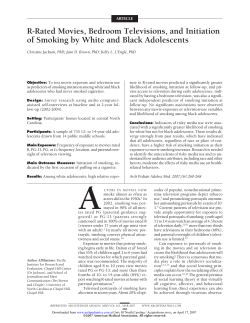 R-Rated Movies, Bedroom Televisions, and Initiation of