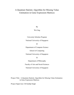 A Quantum Statistic Algorithm for Missing Value Estimation in Gene