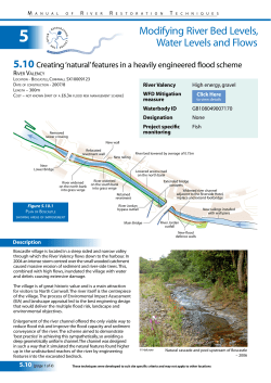 Modifying River Bed Levels, Water Levels and Flows