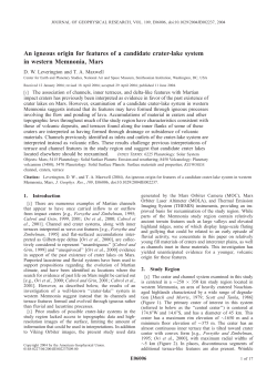 An igneous origin for features of a candidate crater