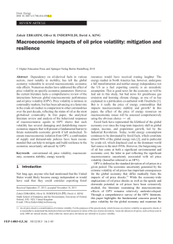 Macroeconomic impacts of oil price volatility: mitigation and resilience
