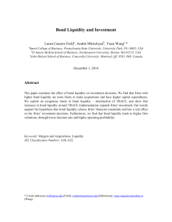 Bond Liquidity and Investment