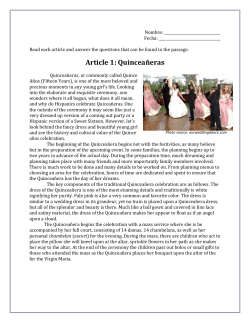 Article 1: Quincea&ntilde;eras