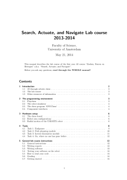 The Lab course manual for 2013-2014