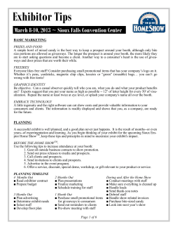 Flyer - HS Exhibitor Tips.pub - Home Builders Association of the