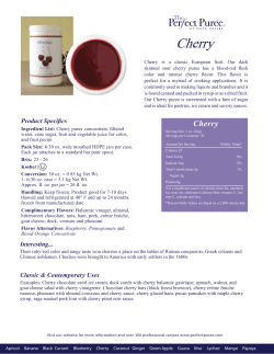 Cherry - The Perfect Puree of Napa Valley
