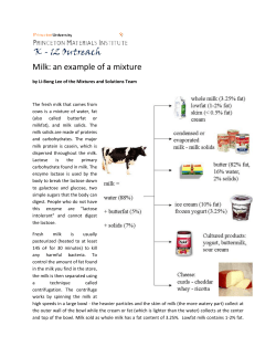 Milk: an example of a mixture