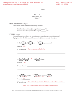 Brit Lit Answer Key