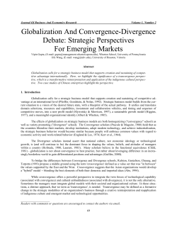 Globalization and Convergence-Divergence