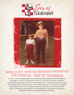 Menu - Son of Thurman