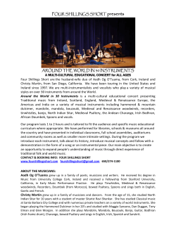 Musical Instrument Descriptions/Teachers Guide