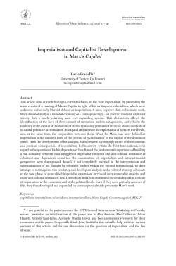 Imperialism and Capitalist Development in Marx`s Capital