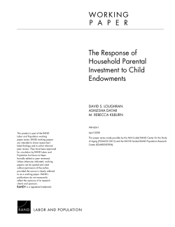 The Response of Household Parental Investment to Child