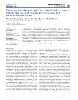 Discrepancies between implicit and explicit self