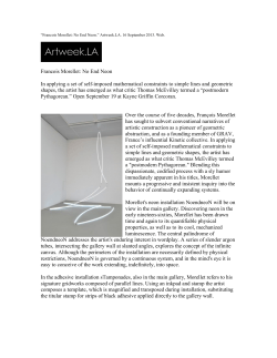 Francois Morellet: No End Neon In applying a set of self
