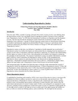 Understanding Reproductive Justice