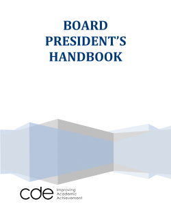 board president`s handbook