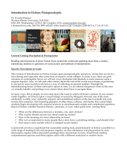 Introduction to Fiction: Postapocalyptic