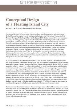 Conceptual Design of a Floating Island City