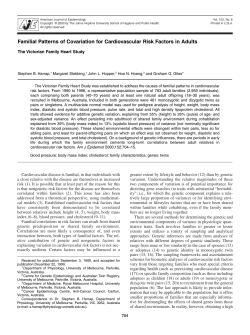 Familial Patterns of Covariation for Cardiovascular Risk Factors in