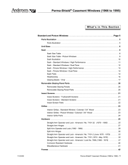Perma-Shield&reg; Casement Windows (1966 to 1995)