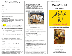 CSA Share - Meadowlark Hearth