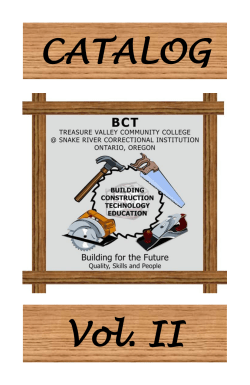 CATALOG - Treasure Valley Community College
