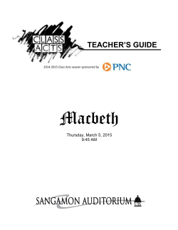 Macbeth - Sangamon Auditorium