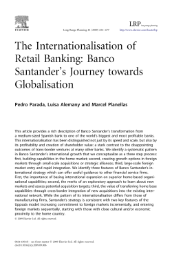 The Internationalisation of Retail Banking