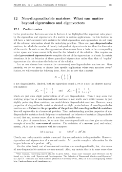 12 Non-diagonalizable matrices: What can matter beyond