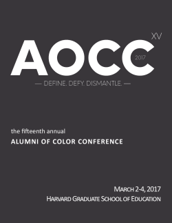 Program + Schedule - Alumni of Color Conference