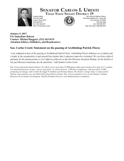 Statement on the passing of Archbishop Patrick Flores