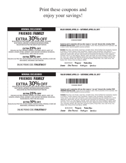 Print these coupons and enjoy your savings!