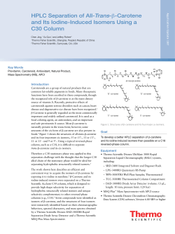 HPLC Separation of All-Trans-&beta;-Carotene and Its Iodine