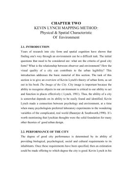 CHAPTER TWO KEVIN LYNCH MAPPING METHOD