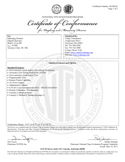 Certificate Number: 98-209A2 Page 1 of 2 1135 M Street, Suite 110