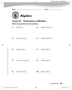 Chapter 5 Extra Practice