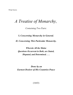 A Treatise of Monarchy