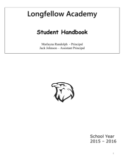Longfellow Student Handbook