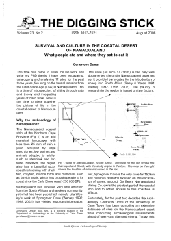 August 2006 - The South African Archaeological Society