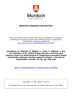 MURDOCH RESEARCH REPOSITORY Heenehan, H., Basurto, X