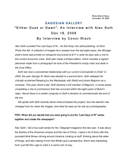 "Either Dusk or Dawn": An Interview with Alec Soth by