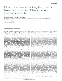 Close mass balance of long-term carbon fluxes from ice