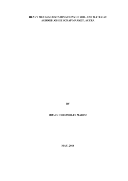 HEAVY METALS CONTAMINATIONS OF SOIL AND WATER AT