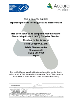 F - ACO &ndash; 0111 - Marine Stewardship Council