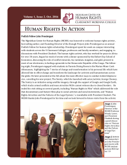 Human Rights In Action - Claremont McKenna College